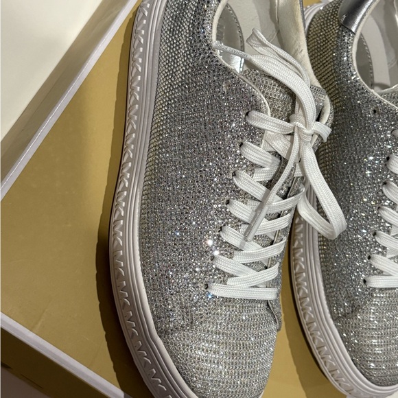 Michael Kors Glitter Silver Sneakers - Picture 3 of 10